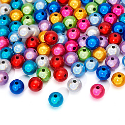 90Pcs 9 Colors Matte Spray Painted Acrylic Beads&nbsp;OACR-TA0001-79