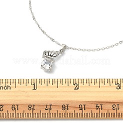 Crystal Rhinestone Butterfly Pendant Necklace with Cable Chains&nbsp;NJEW-FZ00018