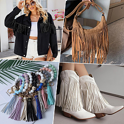 PU Imitation Leather Tassel Ribbon&nbsp;DIY-GF0013-45C