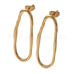 304 Stainless Steel Oval Stud Earrings for Women&nbsp;SA-CBA21A8-03G