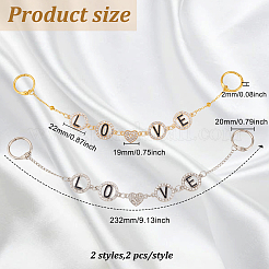 Alloy with Rhinestone Enamel Shoe Decoration Chain&nbsp;FIND-AB00018