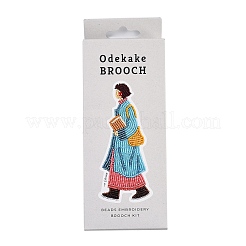 MIYUKI Seed Beads Walking Girls Brooch Making Kits&nbsp;DIY-H165-01E