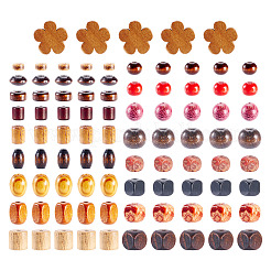 360Pcs 18 Styles Wood Beads&nbsp;WOOD-TA0002-75