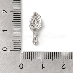 Rhodium Plated 925 Sterling Silver Ice Pick Pinch Bails&nbsp;STER-NH0001-24P