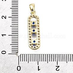 Brass Micro Pave Cubic Zirconia Pendants&nbsp;KK-V011-30G-B