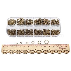 Mixed Sizes Diameter 4-10mm Brass Open Jump Rings&nbsp;KK-PH0008-AB-NF-B
