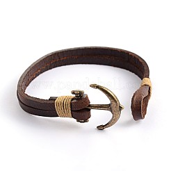 Leather Multi-Strand Bracelets&nbsp;BJEW-P128-35
