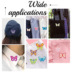 24Pcs 12 Styles Butterfly Polyester Computerized Embroidery Iron on/Sew on Patches&nbsp;PATC-GO0001-18