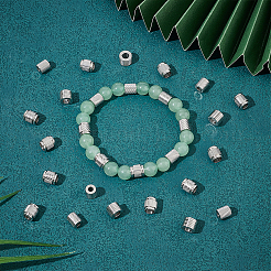 80Pcs 4 Style 202 Stainless Steel European Beads&nbsp;STAS-UN0050-54