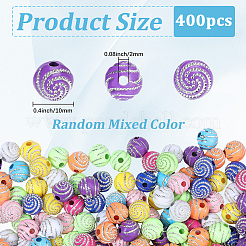 400Pcs Plating Acrylic Beads&nbsp;PACR-PA0001-25