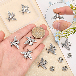12Pcs Alloy Bees Lapel Pin&nbsp;JEWB-CA0001-36AS