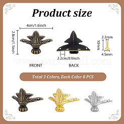 24Pcs 3 Colors Alloy Corner Protectors&nbsp;FIND-PH0027-38