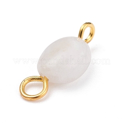 Natural White Moonstone Links Connectors&nbsp;PALLOY-JF01073-02