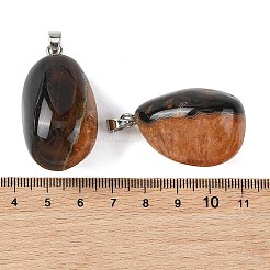 Natural Dyed & Heated Agate Tumbled Stone Pendants&nbsp;GG-K002-07