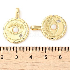 Rack Plating Brass Cubic Zirconia Pendants&nbsp;KK-M260-05G