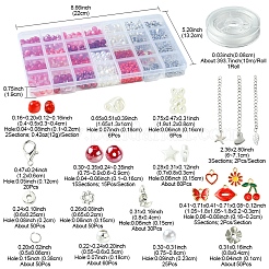 DIY Alloy Enamel & Glass & CCB Plastic Bracelets Jewelry Making Kits&nbsp;DIY-FS0007-51