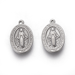 Non-Tarnish 304 Stainless Steel Religon Charms&nbsp;STAS-P231-01AS