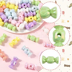 40Pcs UV Plating Opaque Acrylic Beads&nbsp;OACR-FS0002-27