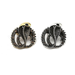 12Pcs 2 Colors Snake Alloy Brooches for Backpack Clothes&nbsp;JEWB-A033-06