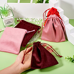 10Pcs Velvet Jewelry Drawstring Storage Pouches&nbsp;ABAG-TA0001-31C