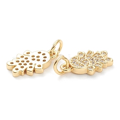 Brass Micro Pave Clear Cubic Zirconia Pendants&nbsp;X-ZIRC-J041-10