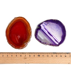 Dyed & Heated Natural Agate Slice Cabochons&nbsp;GG-CBAAF67-01