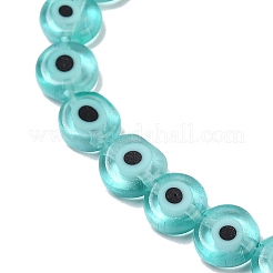 Handmade Evil Eye Lampwork Beads Strands&nbsp;LAMP-G164-10B-01