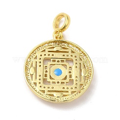 Rack Plating Brass Cubic Zirconia with Enaml Pendants&nbsp;KK-Q772-19G