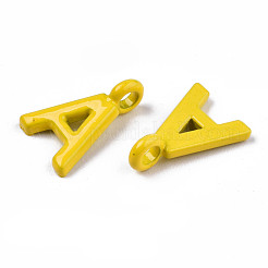 26 Pcs Spray Painted Alloy Alphabet Links Connectors&nbsp;PALLOY-T075-48-RS