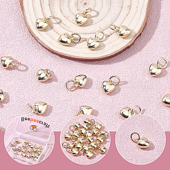20Pcs Rack Plating Brass Heart Charms&nbsp;KK-BBC0024-87A