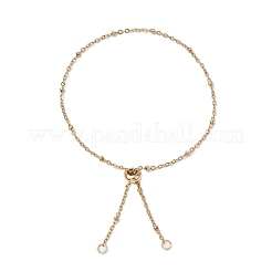 2Pcs 2 Colors 304 Stainless Steel Satellite Chain Slider Bracelet Making&nbsp;AJEW-JB01246