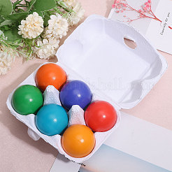6 Colors Rainbow Color Wooden Ball Toys&nbsp;AJEW-WH0472-83B