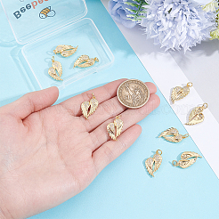 10Pcs Brass Micro Pave Cubic Zirconia Pendants&nbsp;ZIRC-BBC0003-79G
