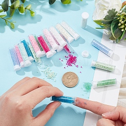 3500Pcs 10 Colors Glass Cylinder Beads&nbsp;SEED-NB0001-78