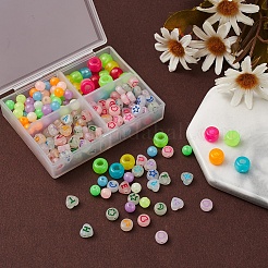 4 Style Luminous Acrylic & Plastic Beads&nbsp;LACR-YW0001-03