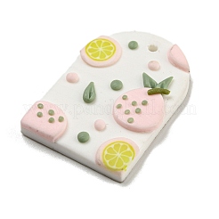 Geometrical Shape with Fruit Handmade Polymer Clay Pendants&nbsp;CLAY-E008-01C