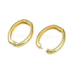 Oval Brass Twister Clasps&nbsp;KK-I358-026G