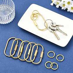6Pcs Brass Screw Carabiner Lock Charms&nbsp;KK-FS0002-21