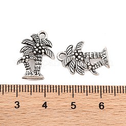 Coconut Tree Tibetan Style Alloy Pendants&nbsp;PALLOY-AD1515-AS