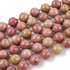 Natural Rhodonite Beads Strands&nbsp;G-C249-A22-16mm