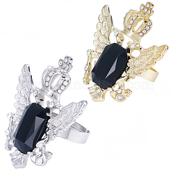 2pcs 2 Colors Alloy Rhinestone Tie Clips&nbsp;FIND-CY0001-37A