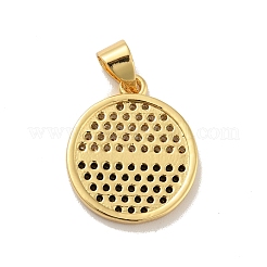 Brass Micro Pave Cubic Zirconia Pendants&nbsp;KK-B059-35G-C