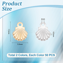 100Pcs 2 Styles 304 Stainless Steel Charms&nbsp;STAS-UN0056-37