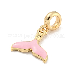 Rack Plating Alloy Enamel Fishtail European Dangle Charms&nbsp;FIND-B034-49G-01