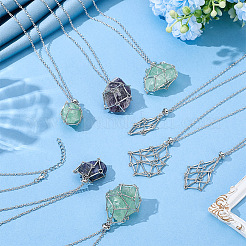 12Pcs 3 Styles Alloy Empty Macrame Pouch Pendant Iron Cable Chain Slider Necklace Making&nbsp;NJEW-GO0001-25