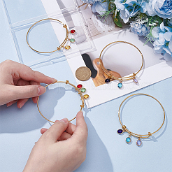 4Pcs 2 Styles 304 Stainless Steel Charm Bangles for Women&nbsp;BJEW-UN00031