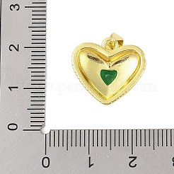 Rack Plating Brass Micro Pave Cubic Zirconia Pendants&nbsp;KK-S380-41E-G