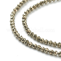 Natural Pyrite Beads Strands&nbsp;G-J002-19