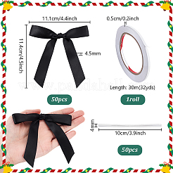 50Pcs Polyester Bowknots&nbsp;FEPA-PH0001-02B