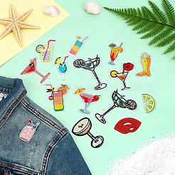 15Pcs 15 Styles Computerized Embroidery Polyester Iron on/Sew on Patches&nbsp;PATC-PH0001-81